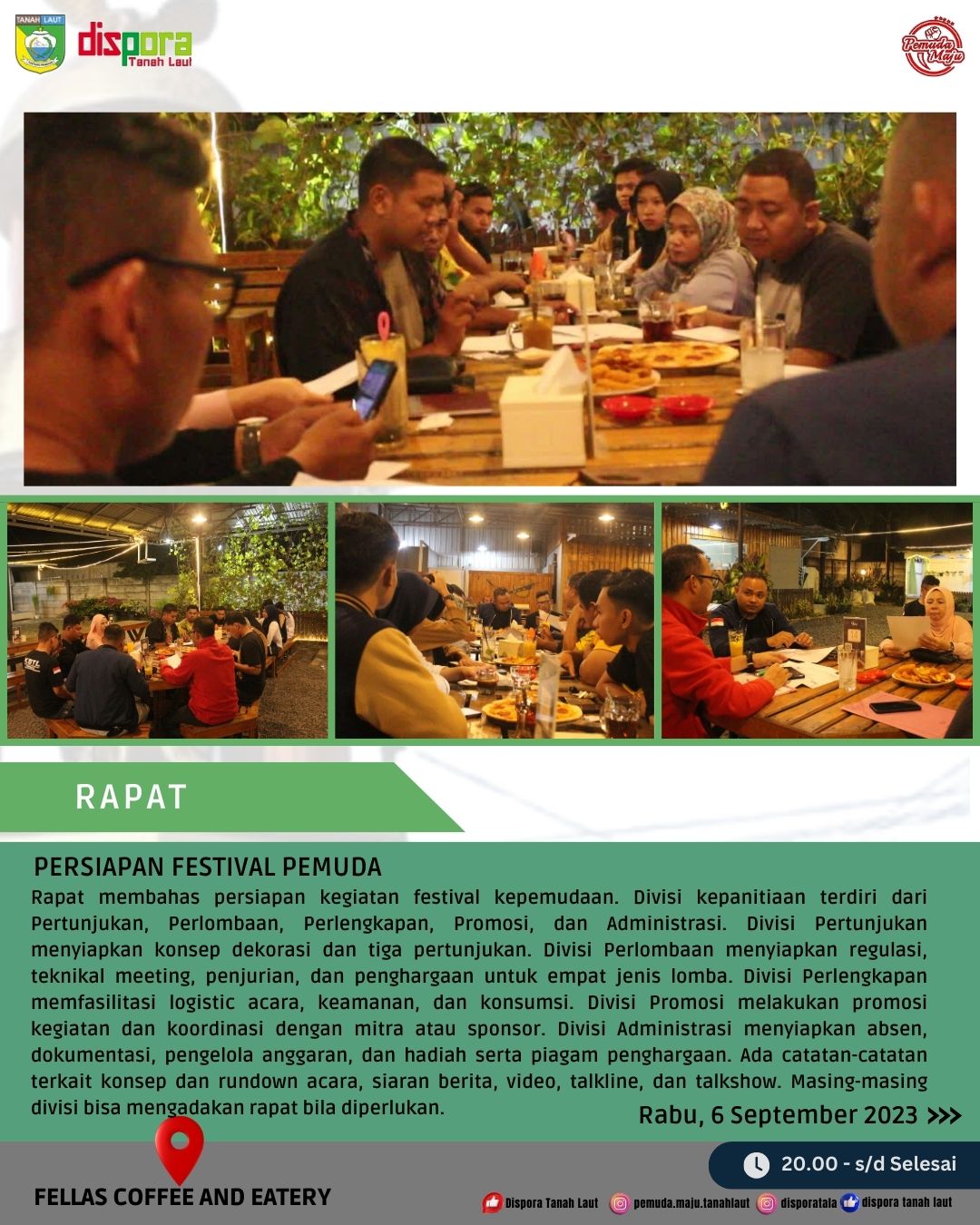 Rapat membahas persiapan festival kepemudaan